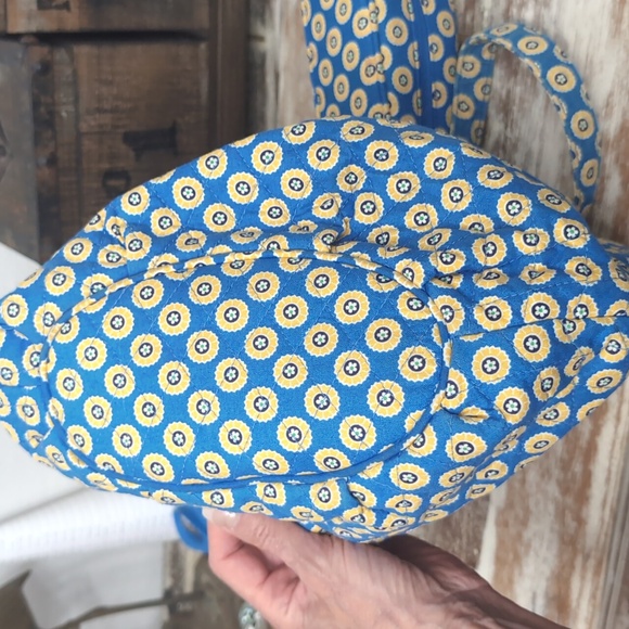 Vera Bradley Riviera Blue Bucket Bag/Purse and Cosmetics/Glasses Case - Picture 10 of 10